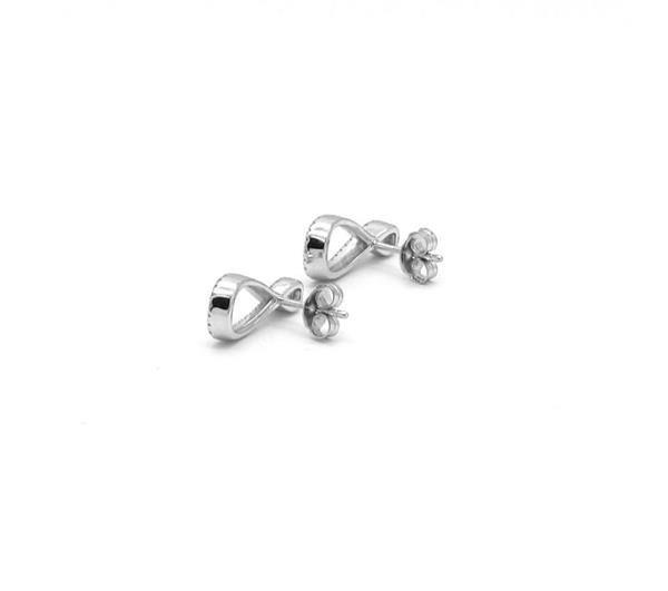 Unique And Co Ladies Unique And Co Sterling, Rhodium, CZ Earrings