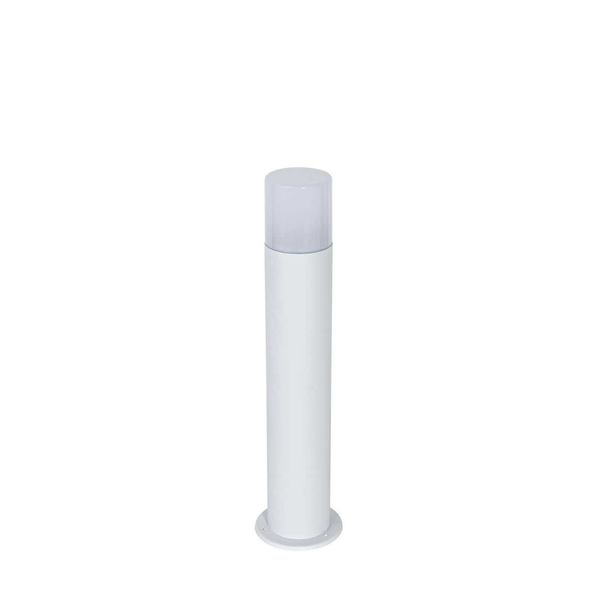 Staande buitenlamp wit met opaal witte kap 50 cm - Odense