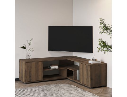 CONCEPT1 - Meuble TV Rosa noyer antique 120-125 x 35 x h40 cm