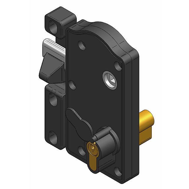 Serrure portail noire SRP01