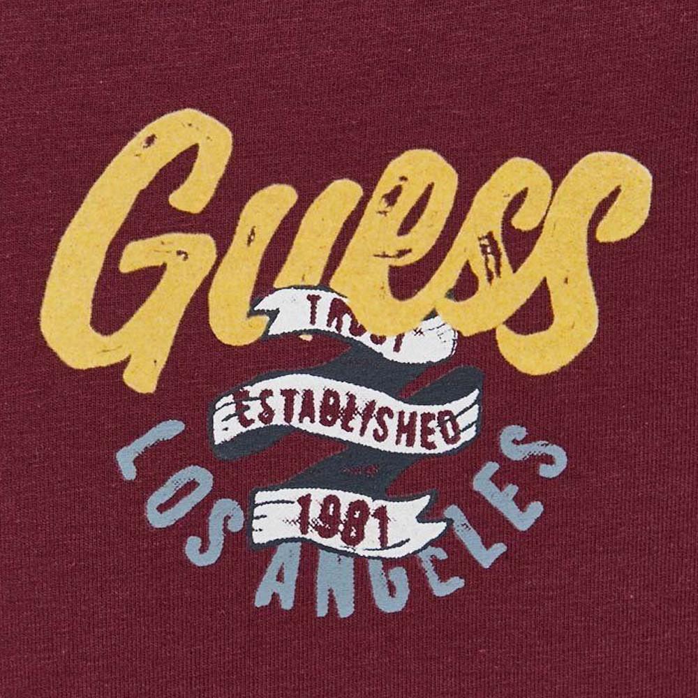 Guess T-shirt Bordeau Homme Guess Italic