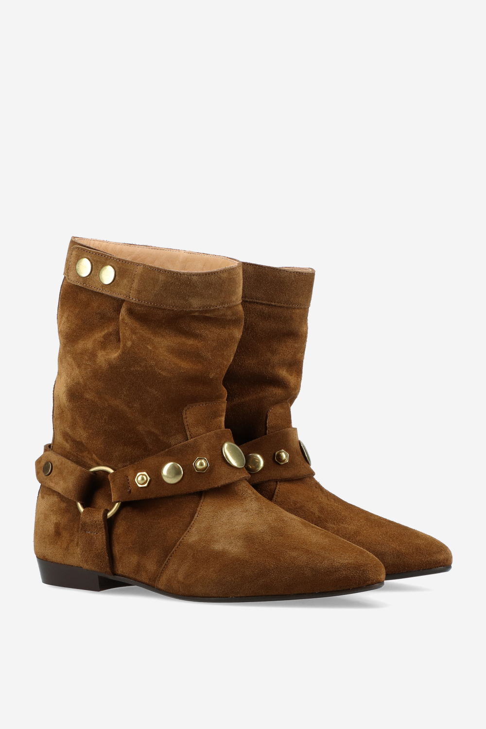 Stania flat-heeled suede boots