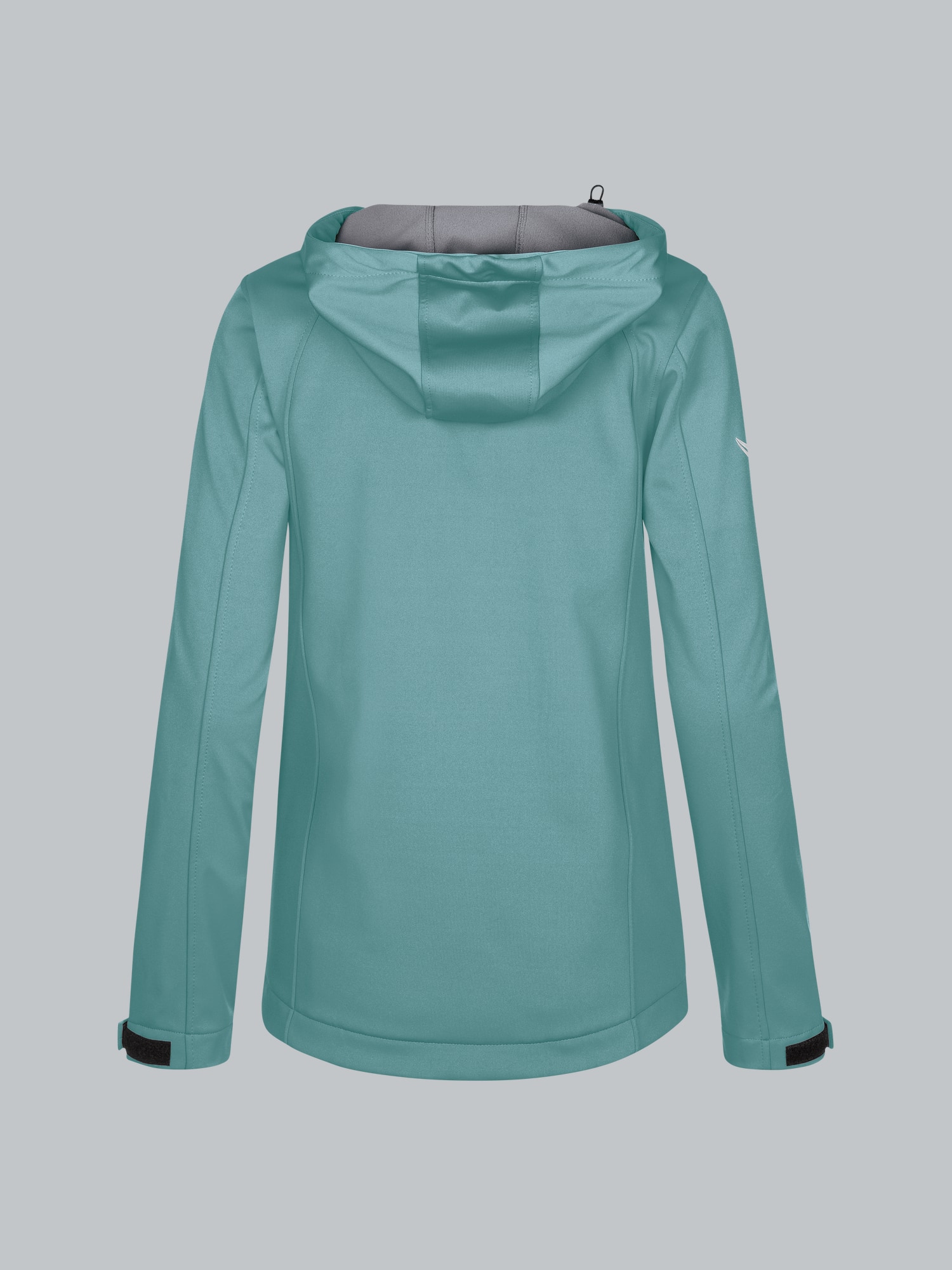 Taillierte Softshell–Kapuzenjacke Seegras