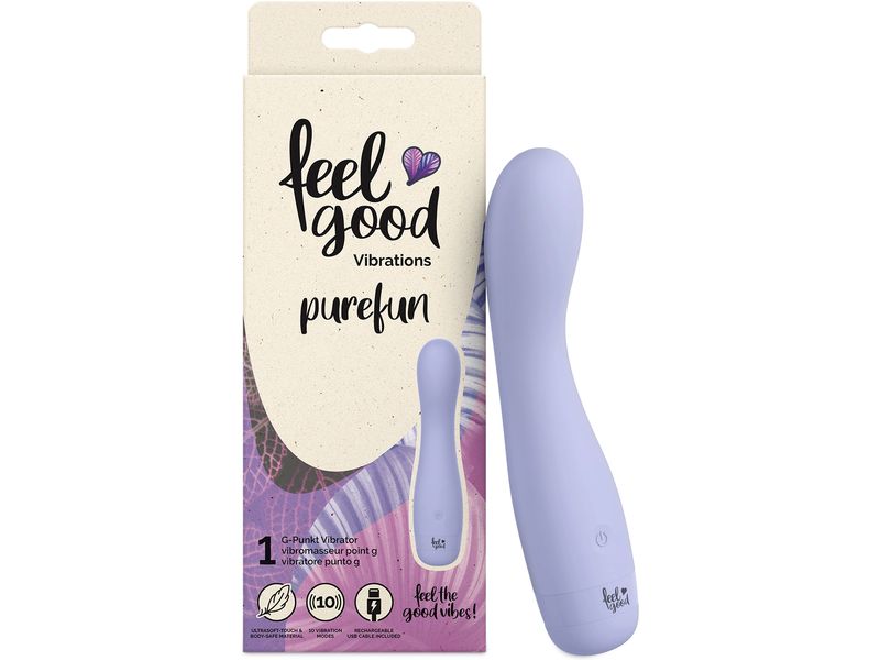 feelgood Vibrator Purefun Extra weicher Vibrator zur Vaginal- und G-Punkt-Stimulation