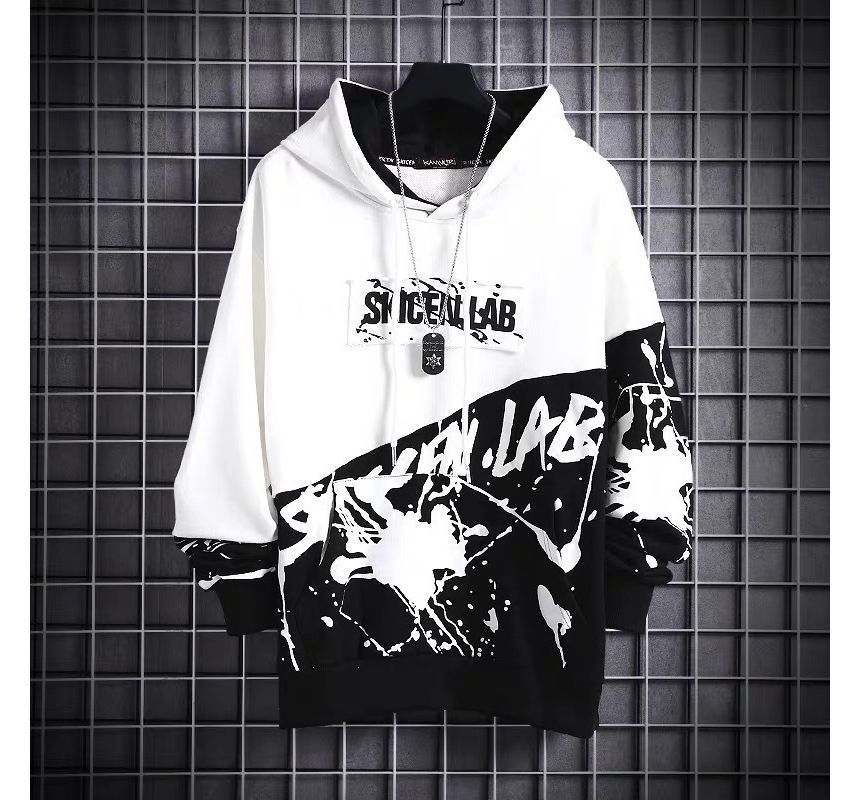 Lingaris - Lettering Two Tone Hoodie