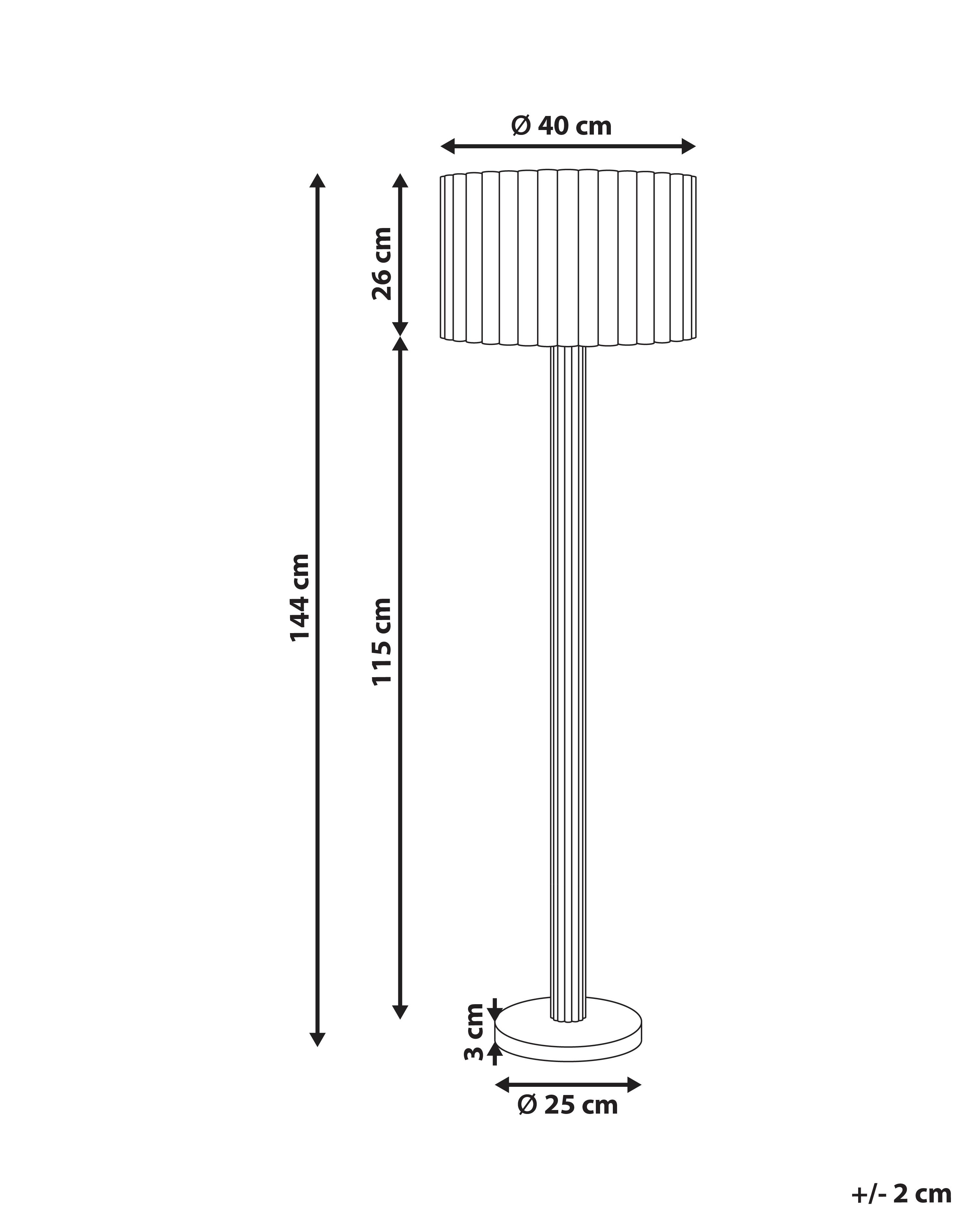 Staande lamp BELESSA Linnen Lichtbeige