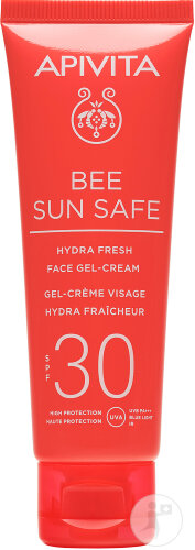 Apivita Bee Sun Safe Gel-Crème Visage Hydra Fraîcheur IP30 Tube 50ml