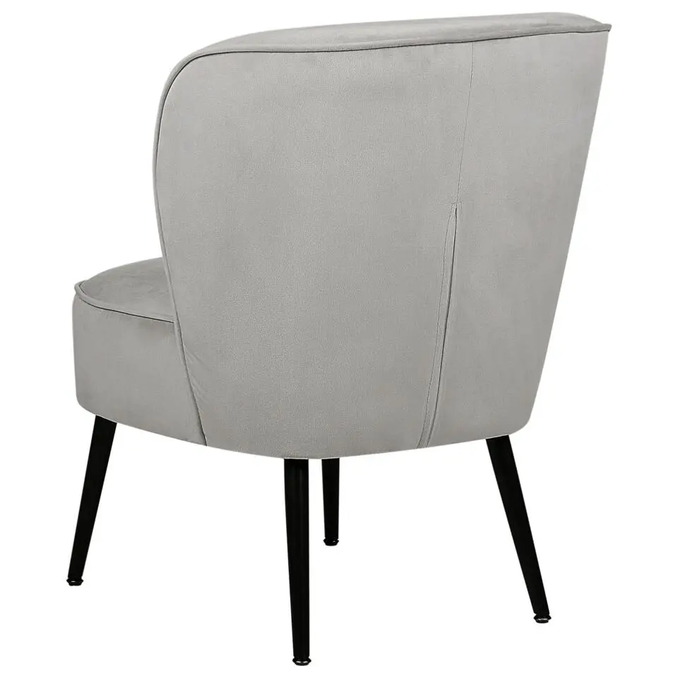 VOSS - Fauteuil - Lichtgrijs - Fluweel
