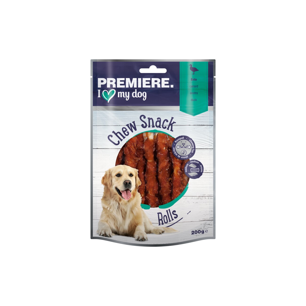 PREMIERE Chew Snack Kaustangen Rolls Ente 200g