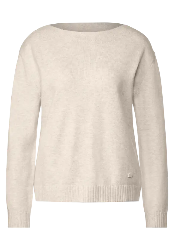 Softer Strickpullover - whisper cream melange