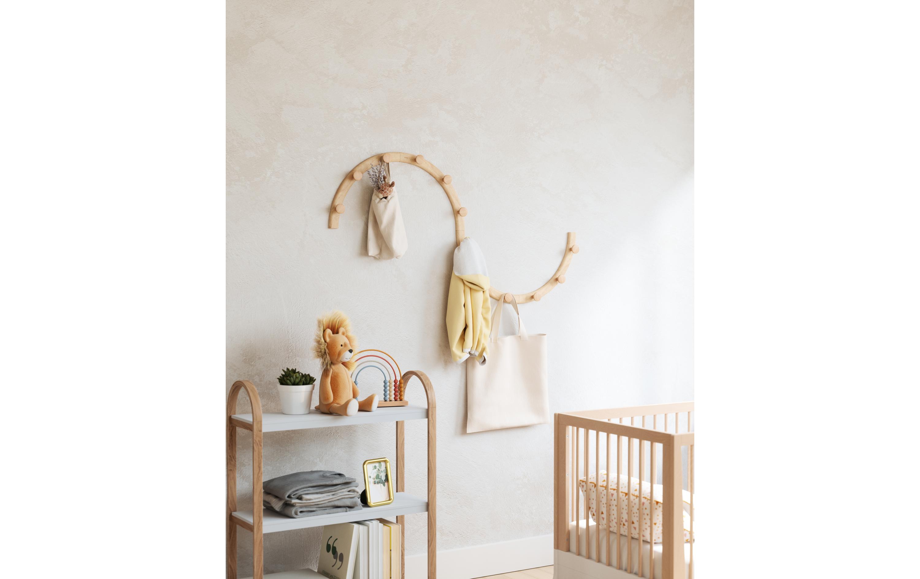 Regal Bellwood 72 x 90 cm, Nature/Weiss<br>Regal mit drei Ablagen