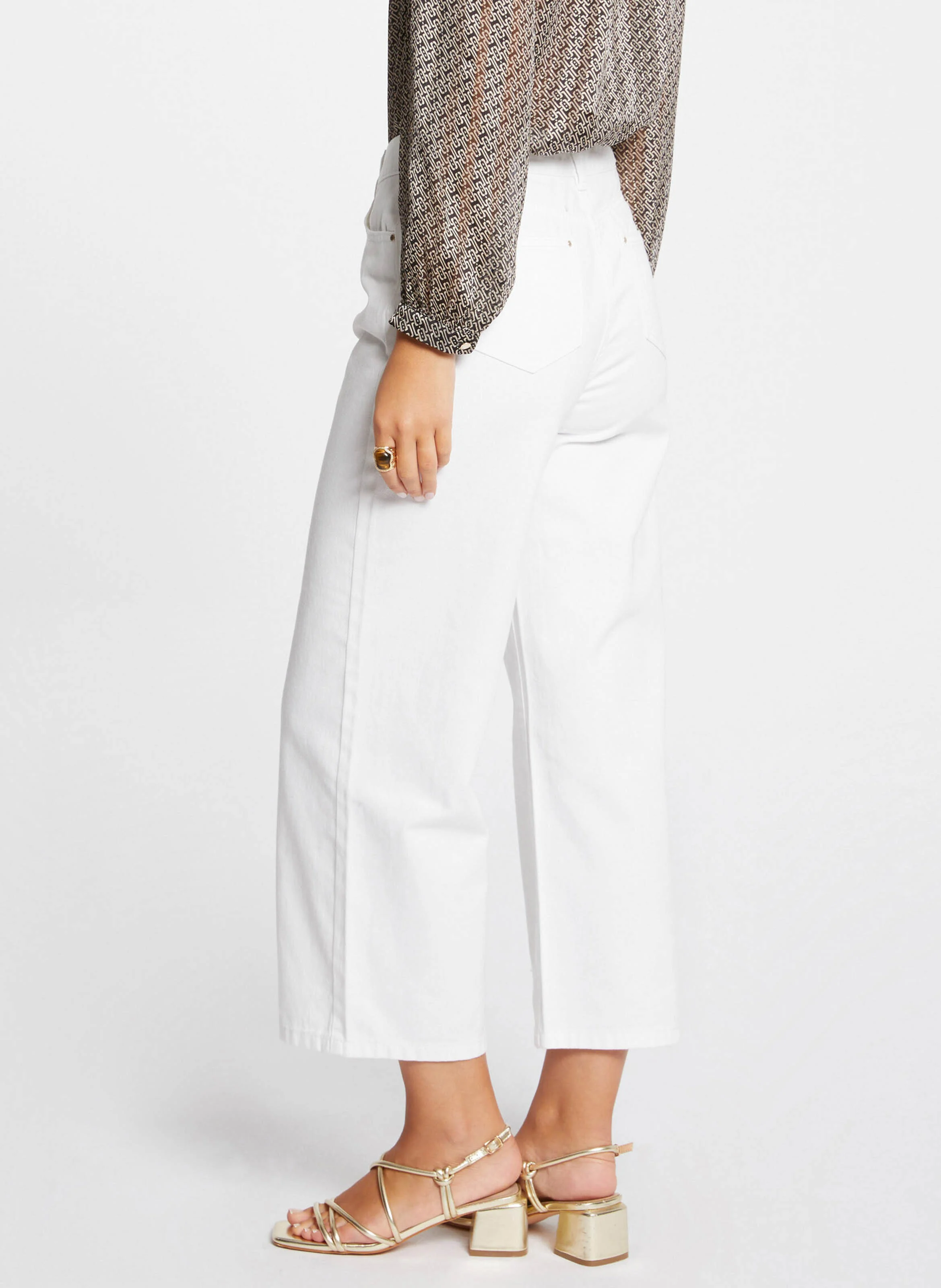 PMIMI - Jean droit taille haute| Blanc