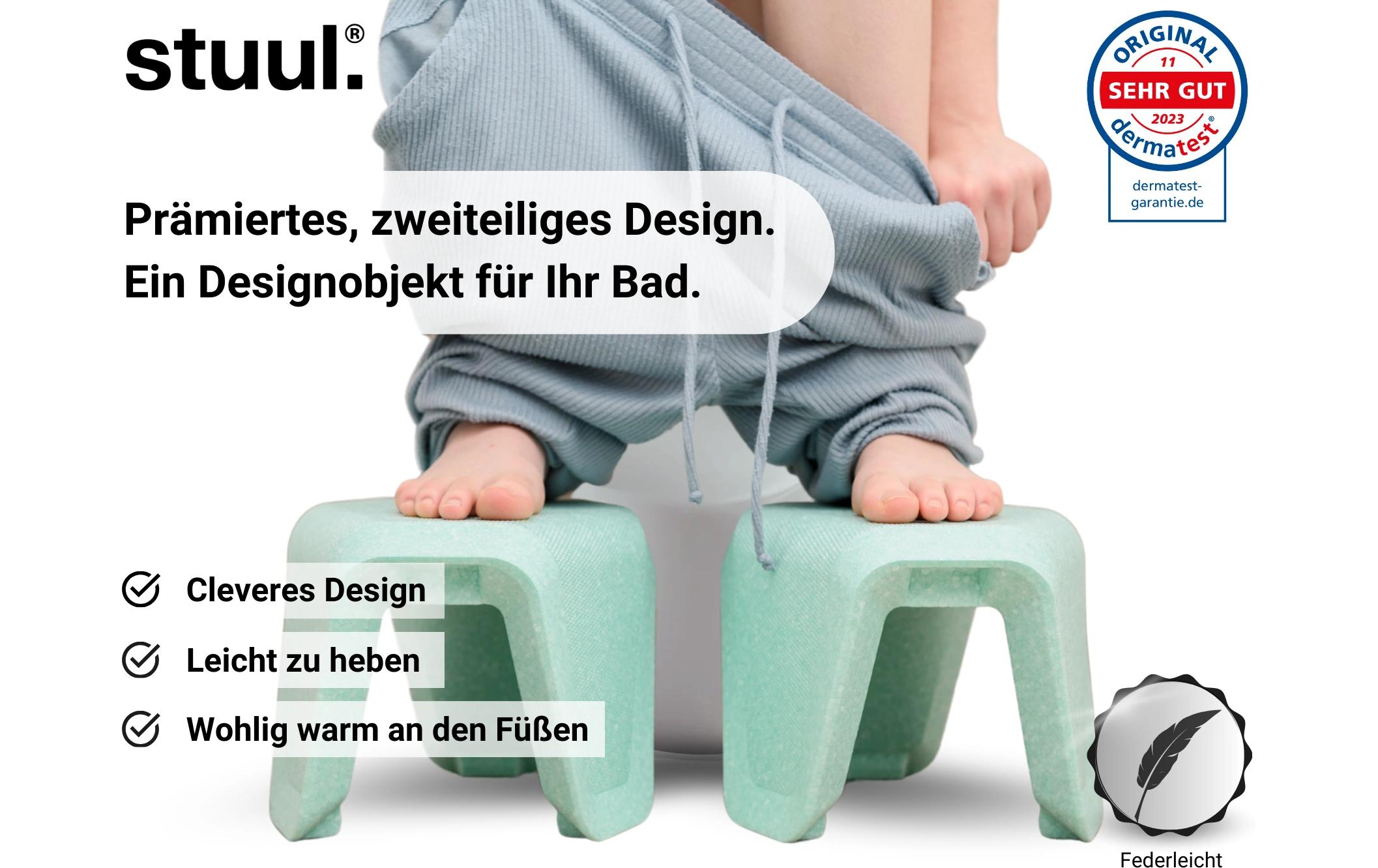 Toilettenhocker OceanInnovativer, zweiteiliger Design Toiletten-Hocker Made in Germany