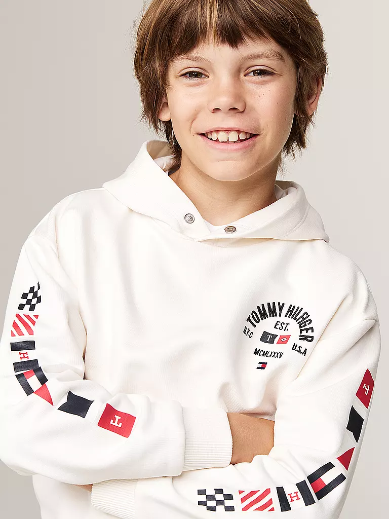 TOMMY HILFIGER Jungen Hoodie weiss