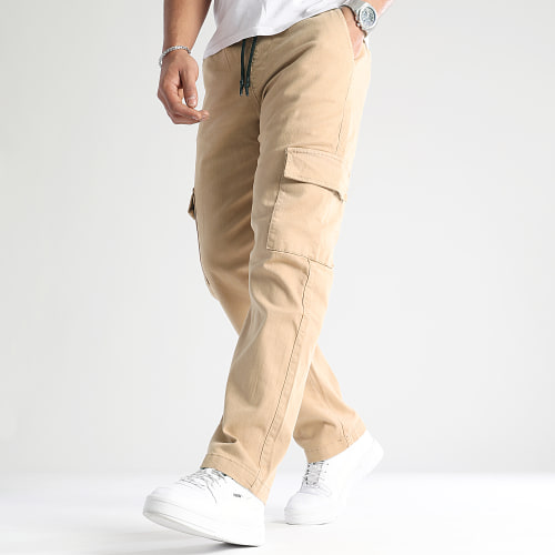 Pantalon Cargo Large Avec Poches 0129 Camel