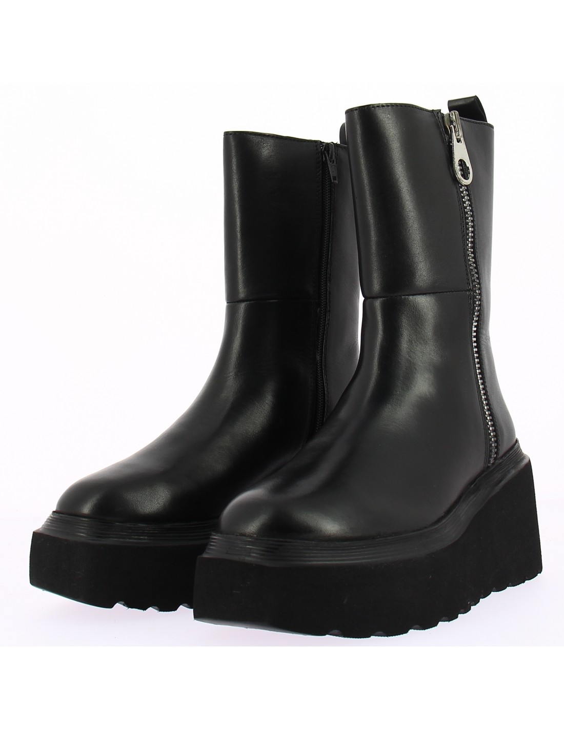 kharisma bottines compensées femme cuir noir