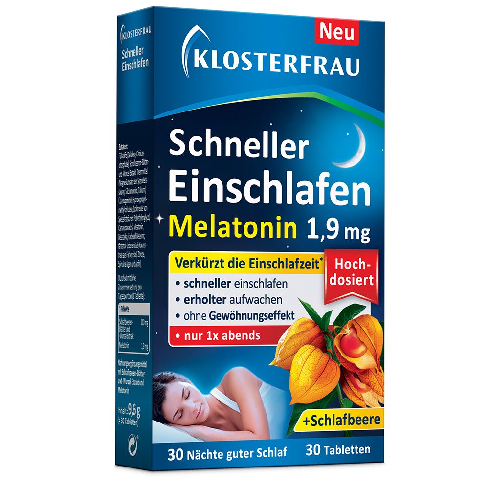 Klosterfrau Schneller Einschlafen Melatonin 1,9 mg