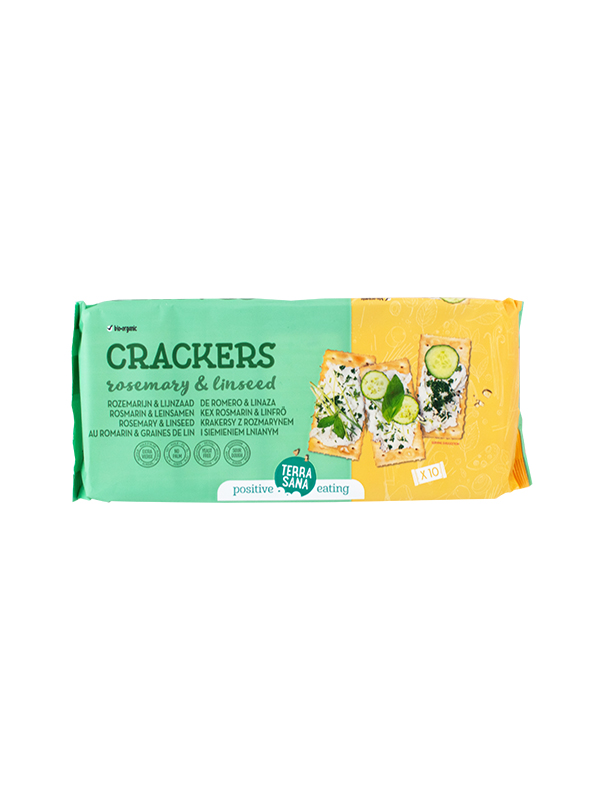 Terrasana Crackers Rozemarijn & Lijnzaad Bio (250 gr)