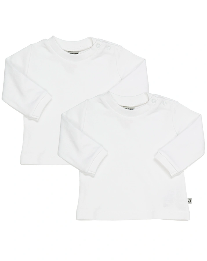 Langarm-Shirt BASIC JACKY 2er-Pack in weiß