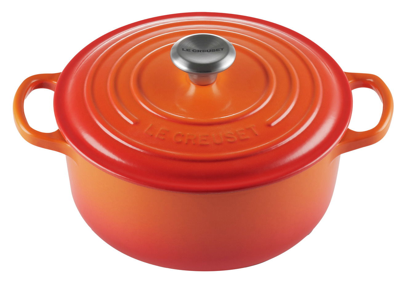 LE CREUSET Bräter Rund 28cm Ofenrot SIGNATURE
