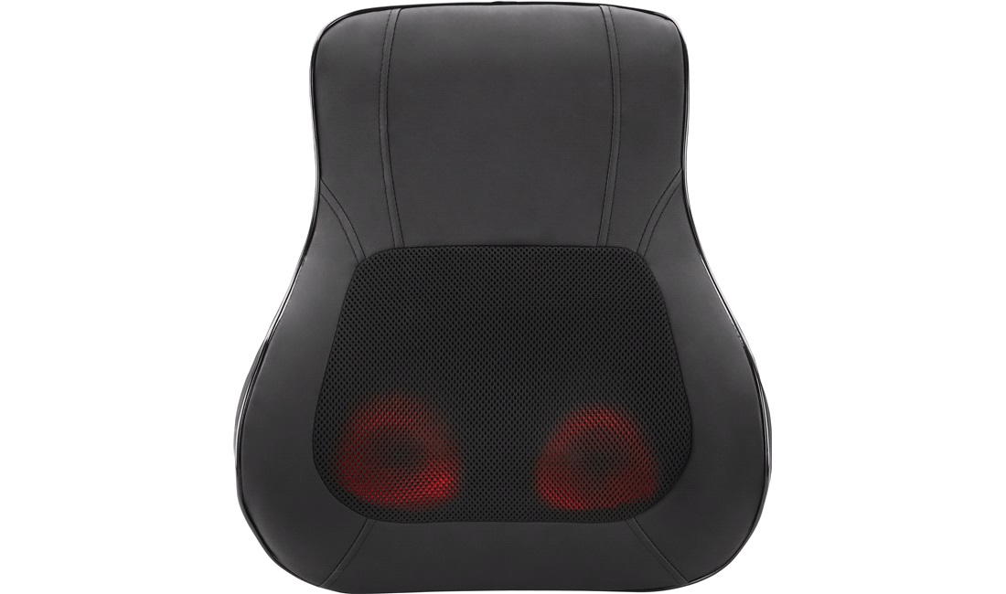 Rygpude med massage og memory foam sort