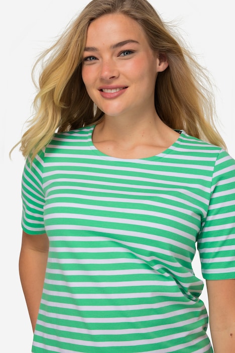 T-Shirt, Classic Fit, Streifen, Rundhals, Halbarm