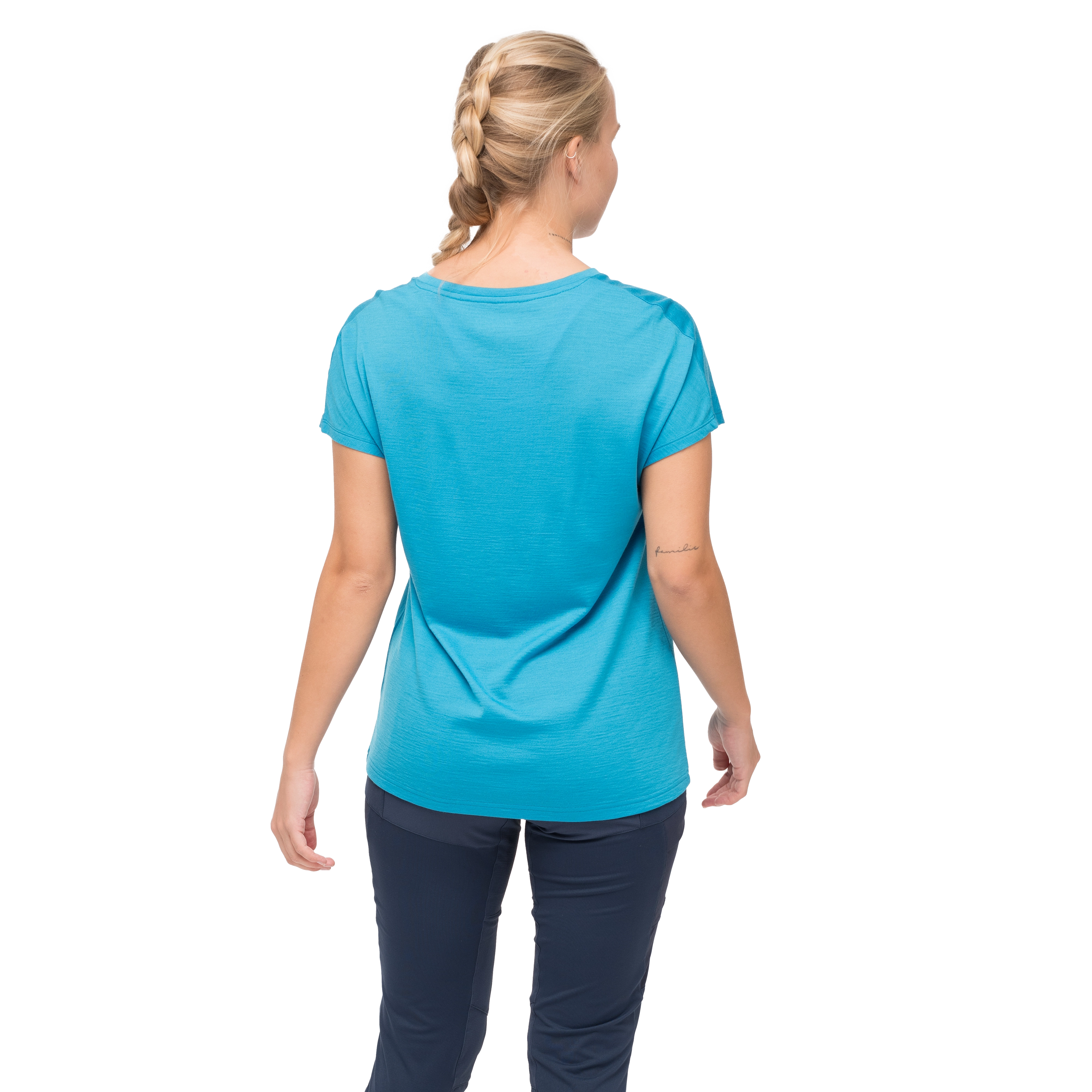 Whenever Merino Tee Women Aqua Lagoon