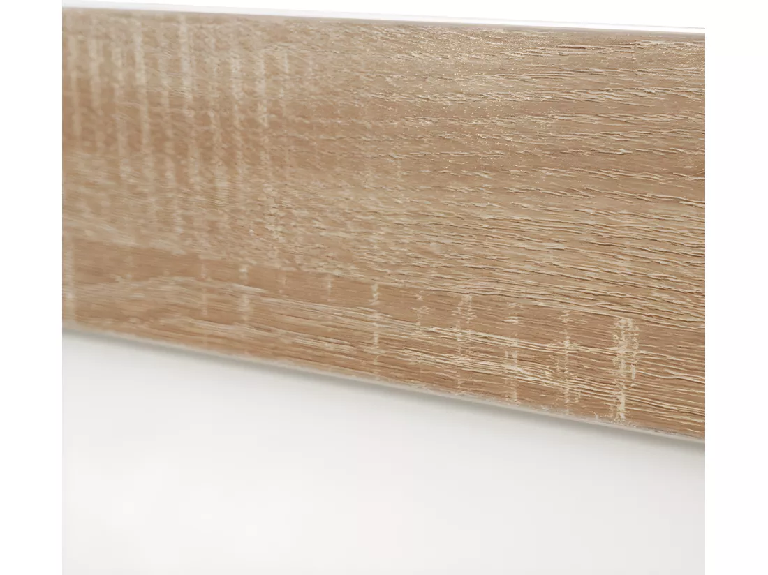 Lit adulte 180x200cm - lit flottant avec sommier à lattes - cadre en bois - blanc