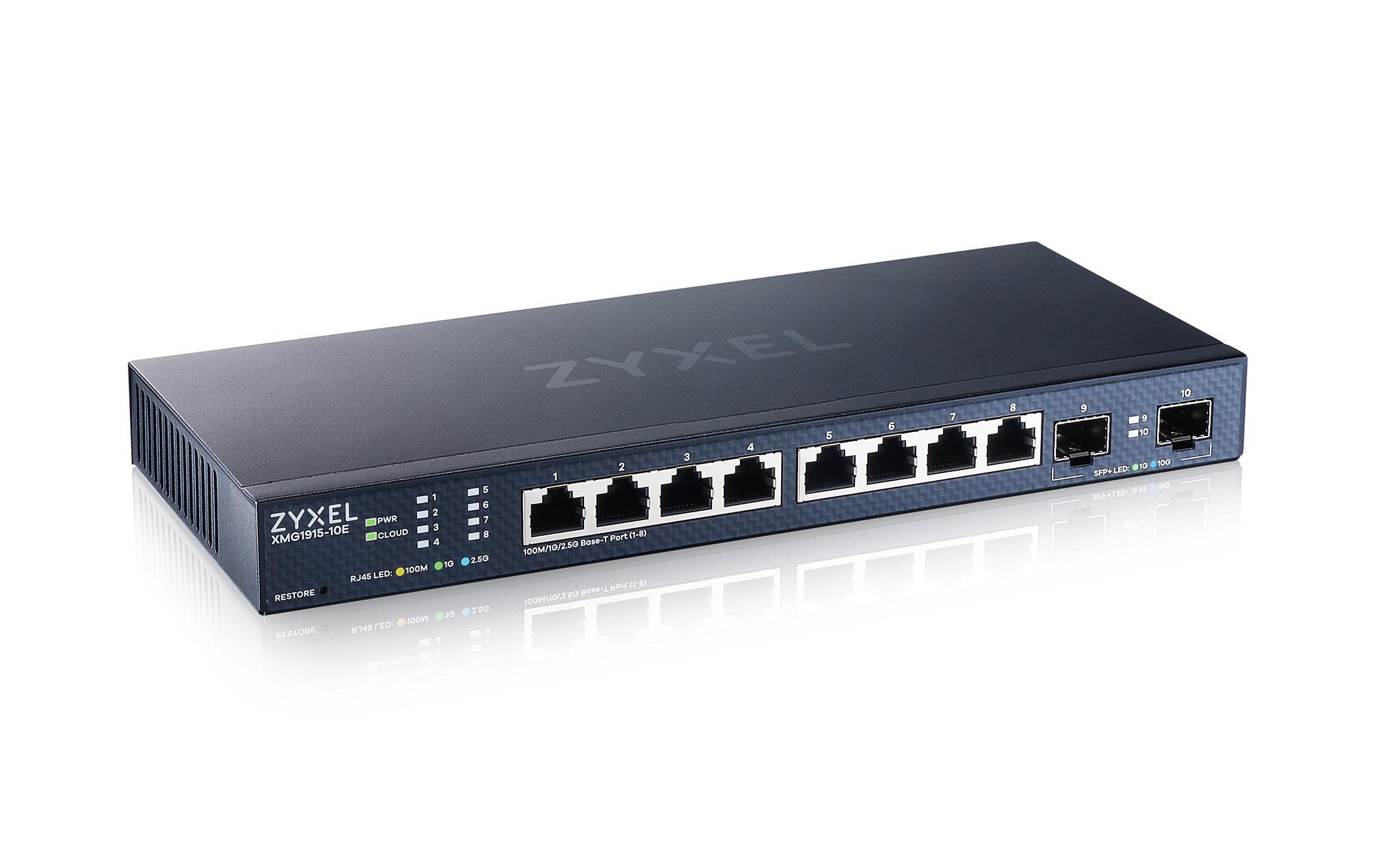 Switch XMG1915-10E 10 Port<br>8-Port 2.5GbE Smart Managed Switch mit 2 SFP+ Uplink