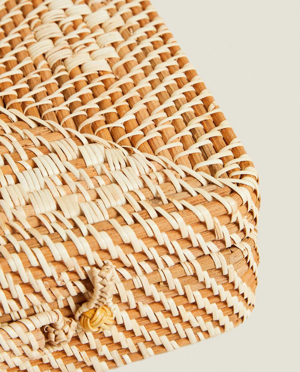 Pasta infantil de vime com estampa de diamante