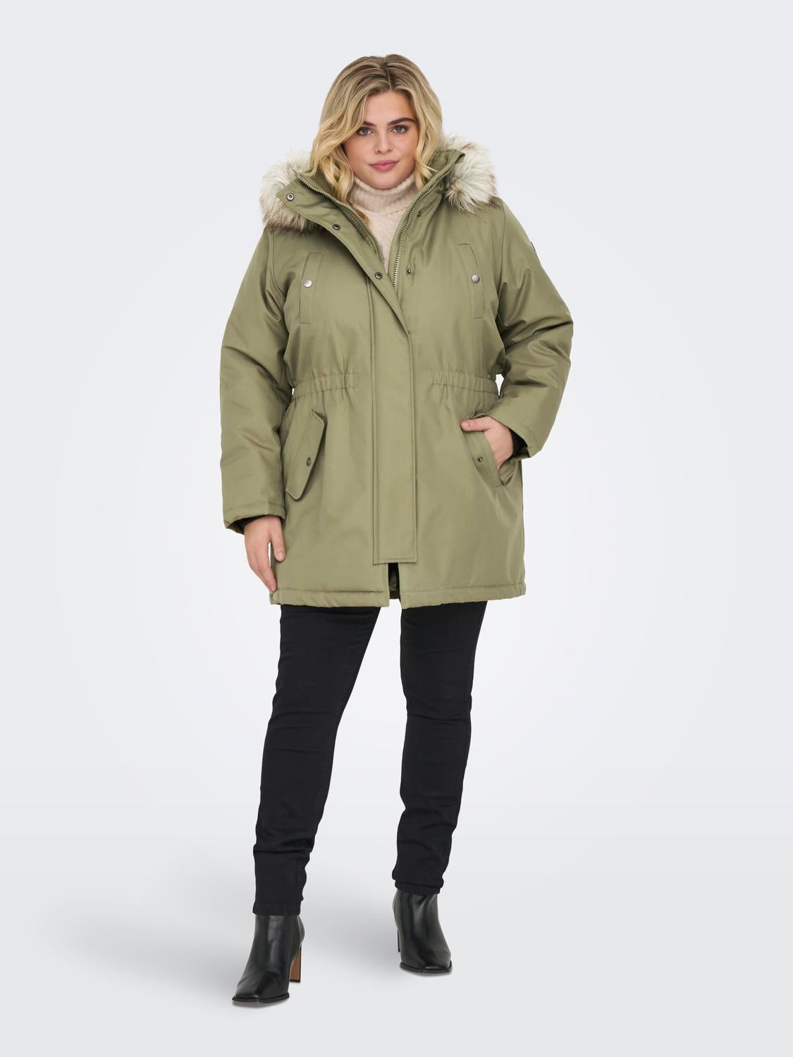 CARIRENA Langer Parka Aloe