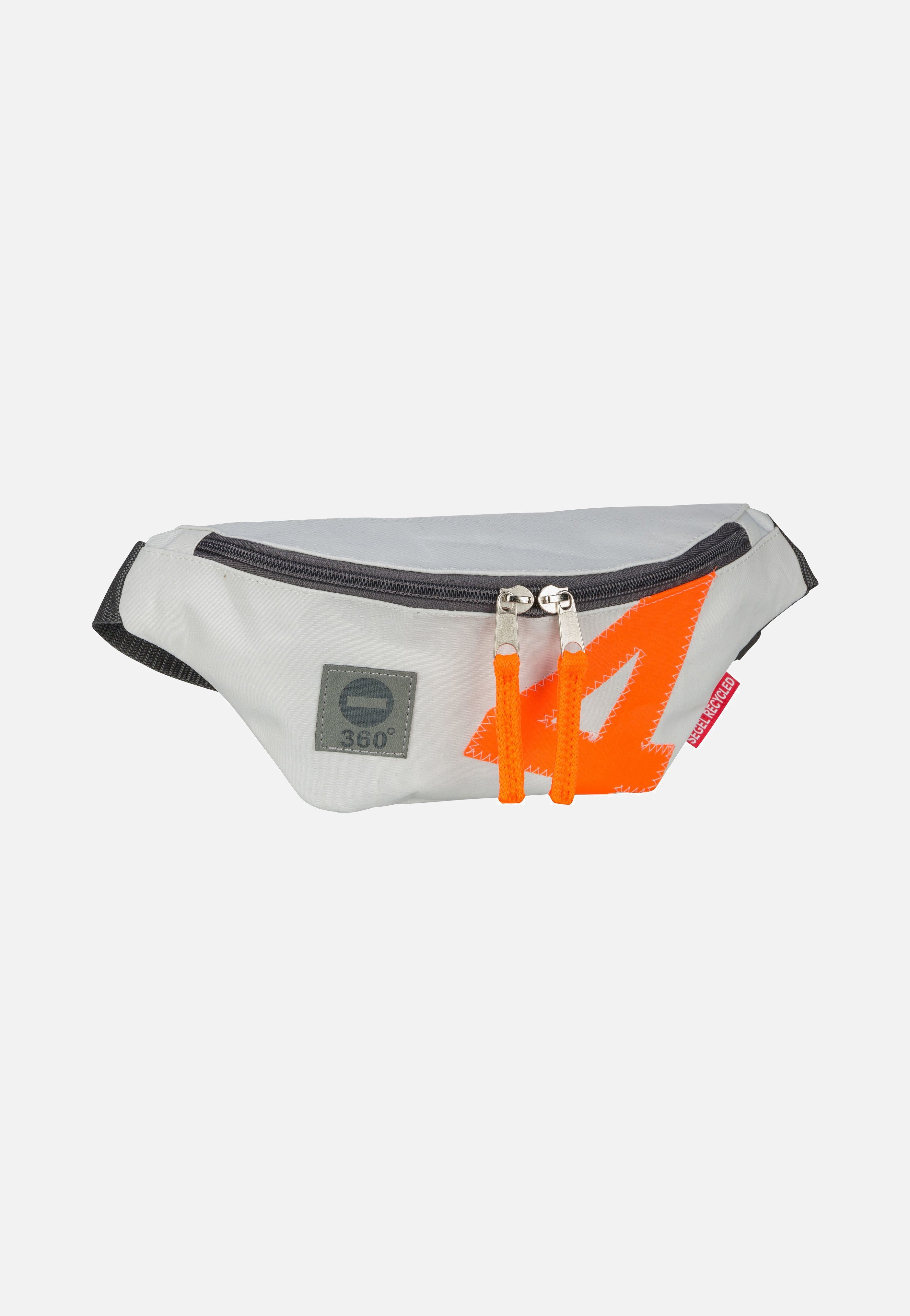 Knoten Weiß mit oranger Zahl - Bauchtasche