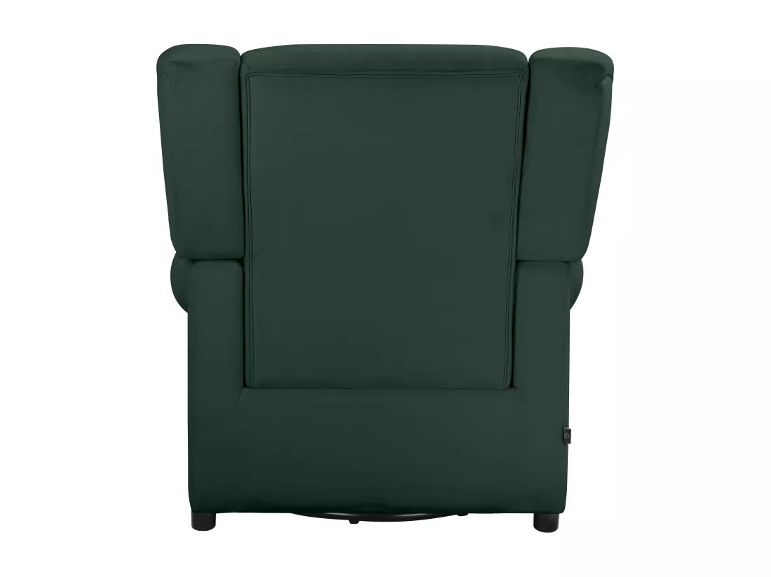 Lillyse | Fauteuil à bascule avec fonction pivotante en velours vert