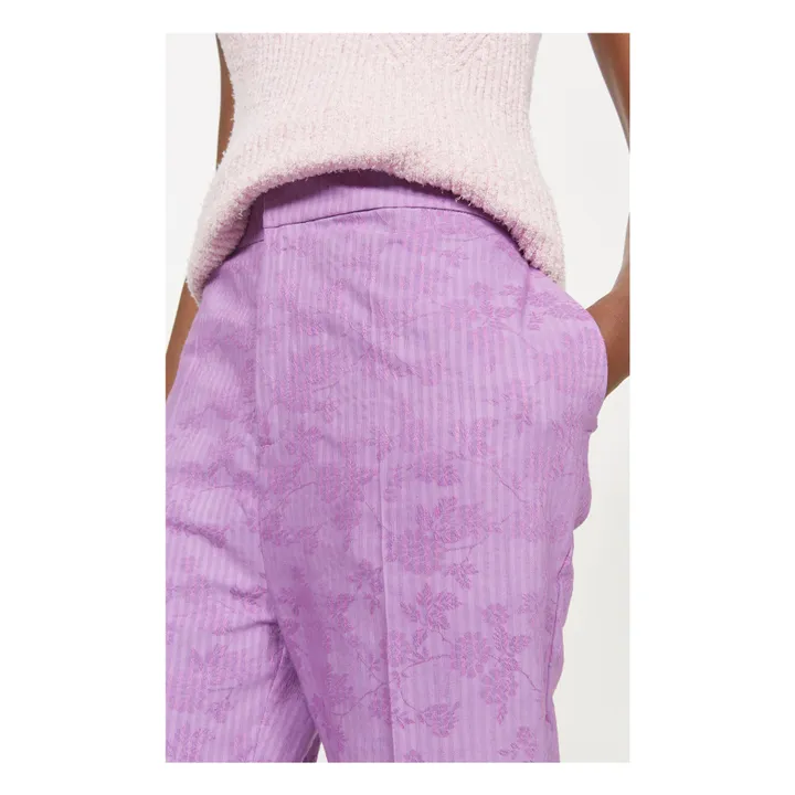 Rodebjer Pantalon Droit Miso  | Pourpre