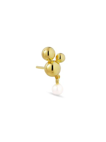 Jane Kønig Atomic Stud w. pearl pendant guld