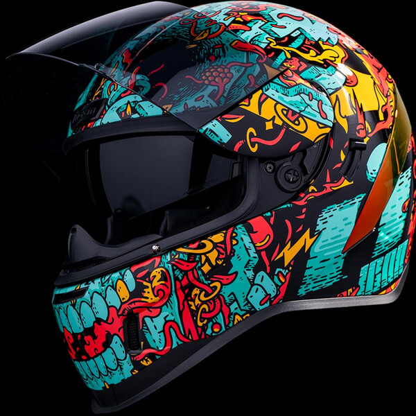 Icon - Casque Airform MIPS® Munchies™ Bleu / Jaune / Rouge