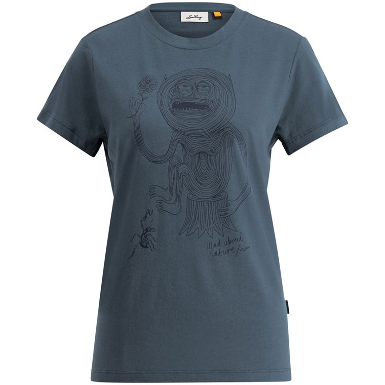 Lundhags Järpen Printed T-Shirt W Denim Blue