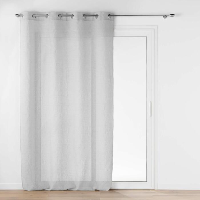 PANNEAU OEILLETS 140X240CM TISSE JACQUARD OPHELIA GRIS