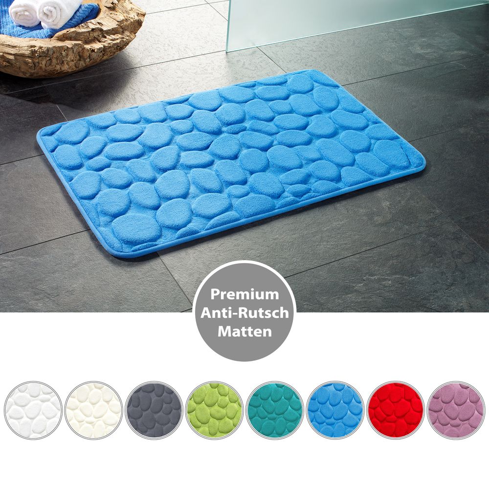 PANA® Memoryschaum Badematte • Badvorleger • Badteppich • Badematte • Duschvorleger • viskoelastischer Schaum - Steinoptik • rutschfest u. waschbar • versch. Größen & Farben