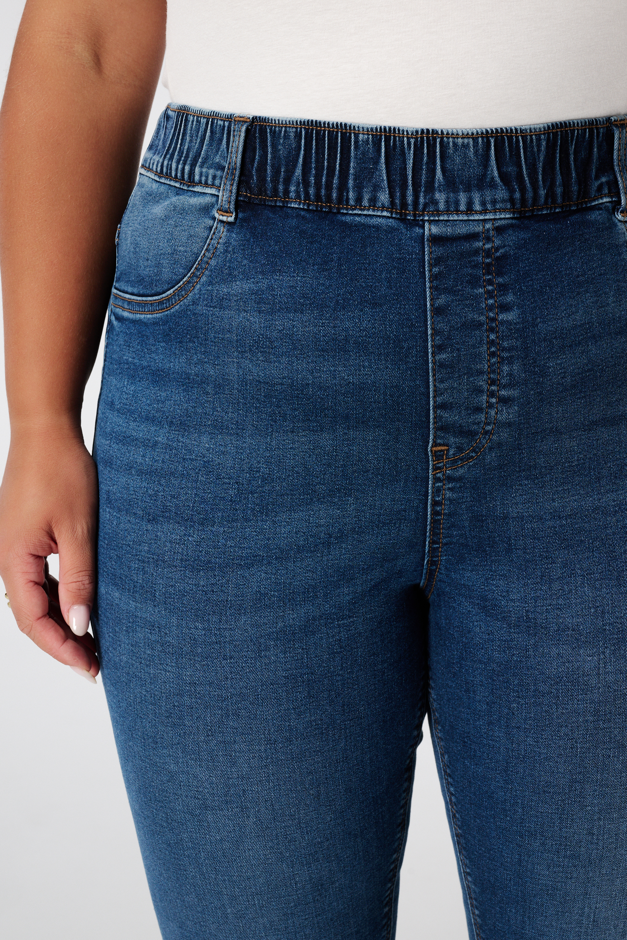 Tregging met denim look Dark Denim