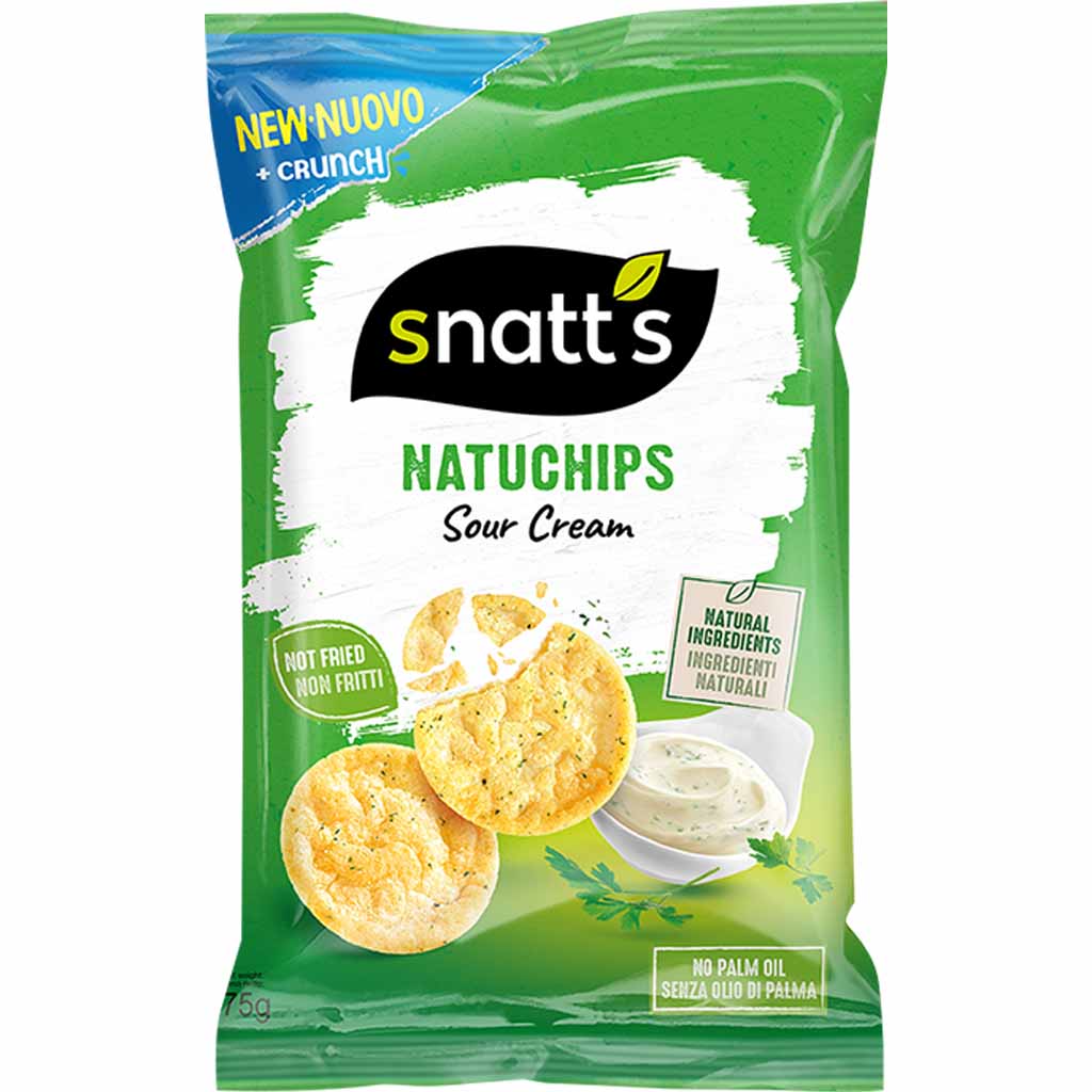 Snatts Natuchips Sour Cream 75g MHD:2.5.25