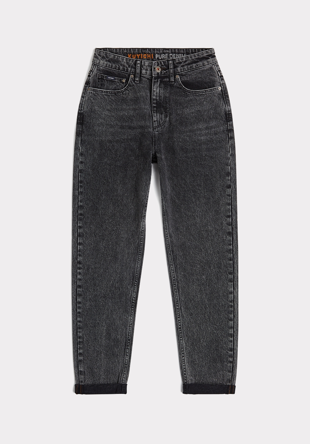 Kuyichi Damen-Jeans Nora Mom Fit Vintage Grey