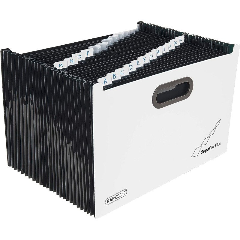 Trieur à soufflets polypropylène SupaFile Plus Rapesco 26 onglets blanc
