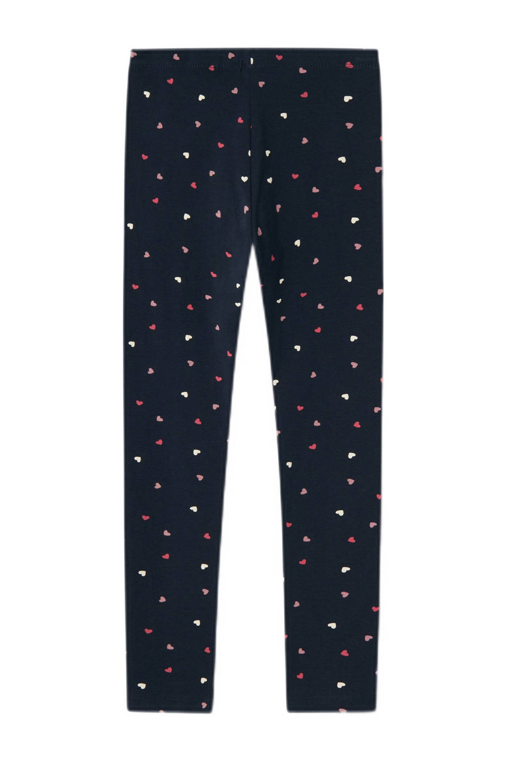 NAME IT legging NKFVIVIAN met hartjes donkerblauw/roze