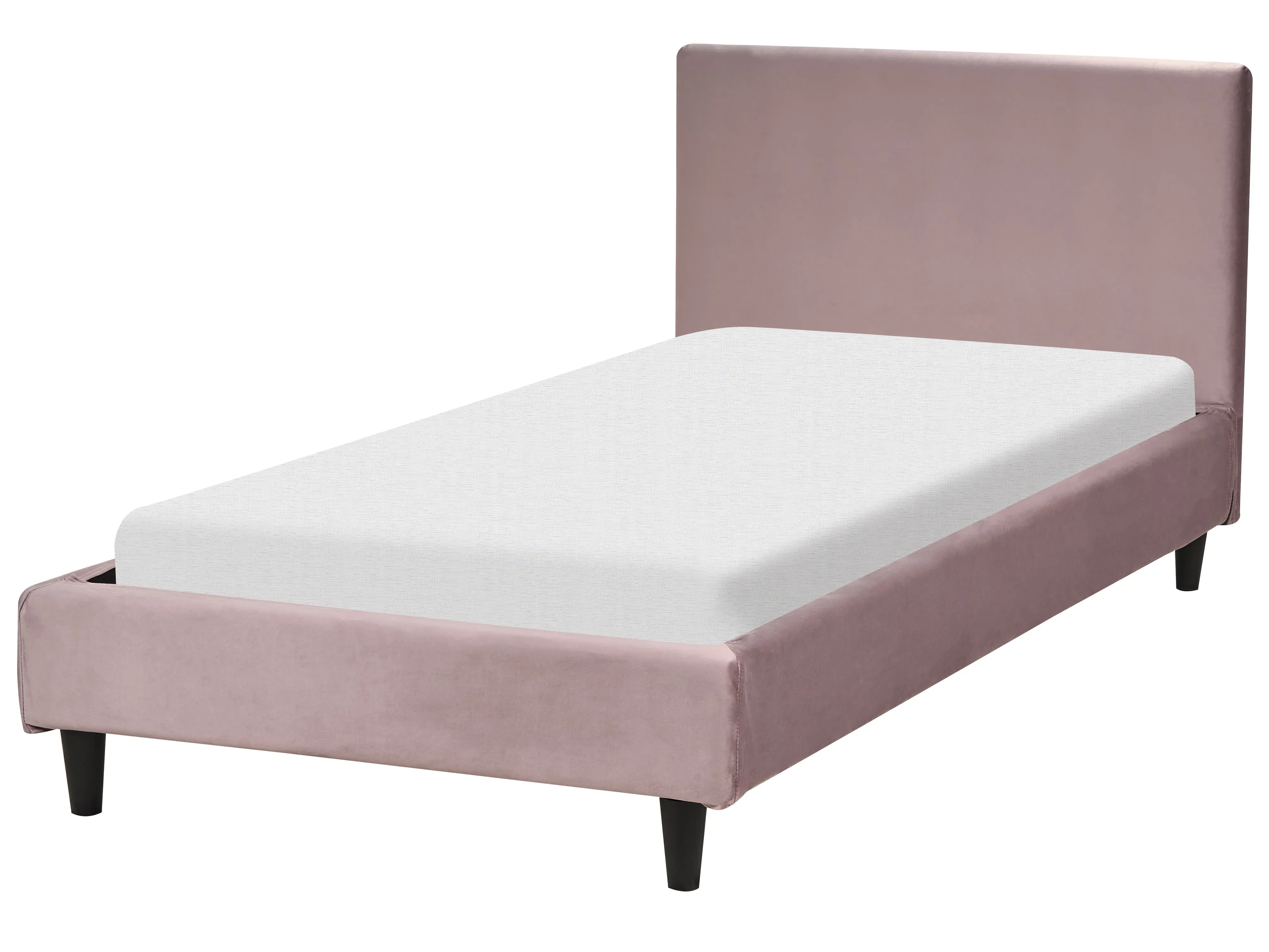 Bed Fluweel FITOU 90 x 200 cm Roze