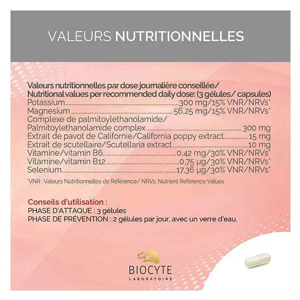Biocyte Muscle Relax - Função e Relaxamento Muscular - 45 cápsulas