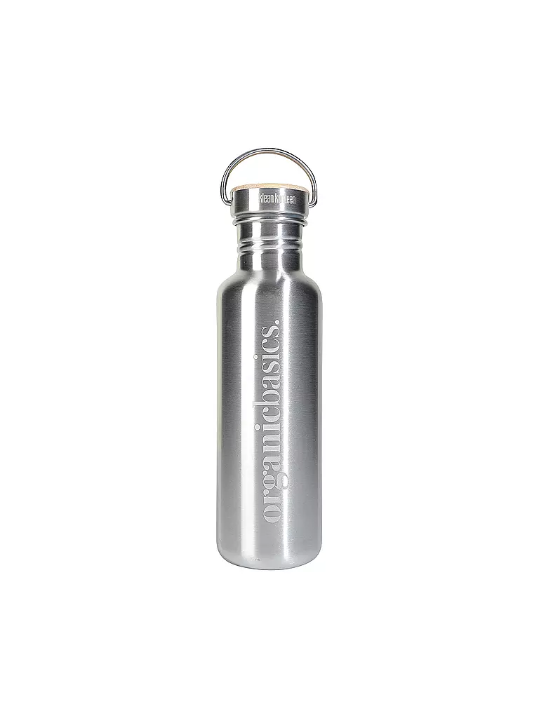 ORGANIC BASICS Edelstahl Trinkflasche 0,8l silber