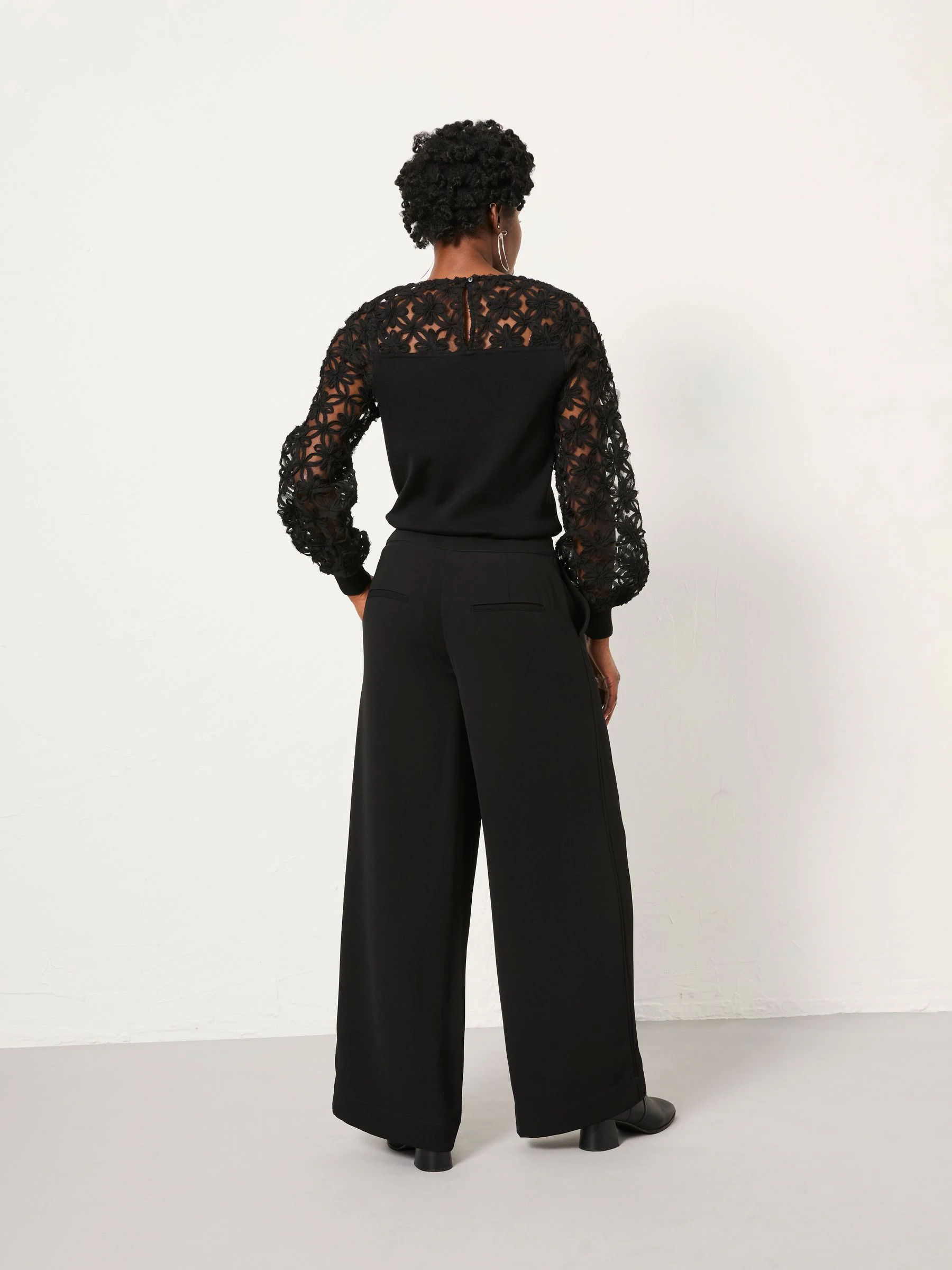 FatFace Satin Back Crepe Wide Leg Trouser
