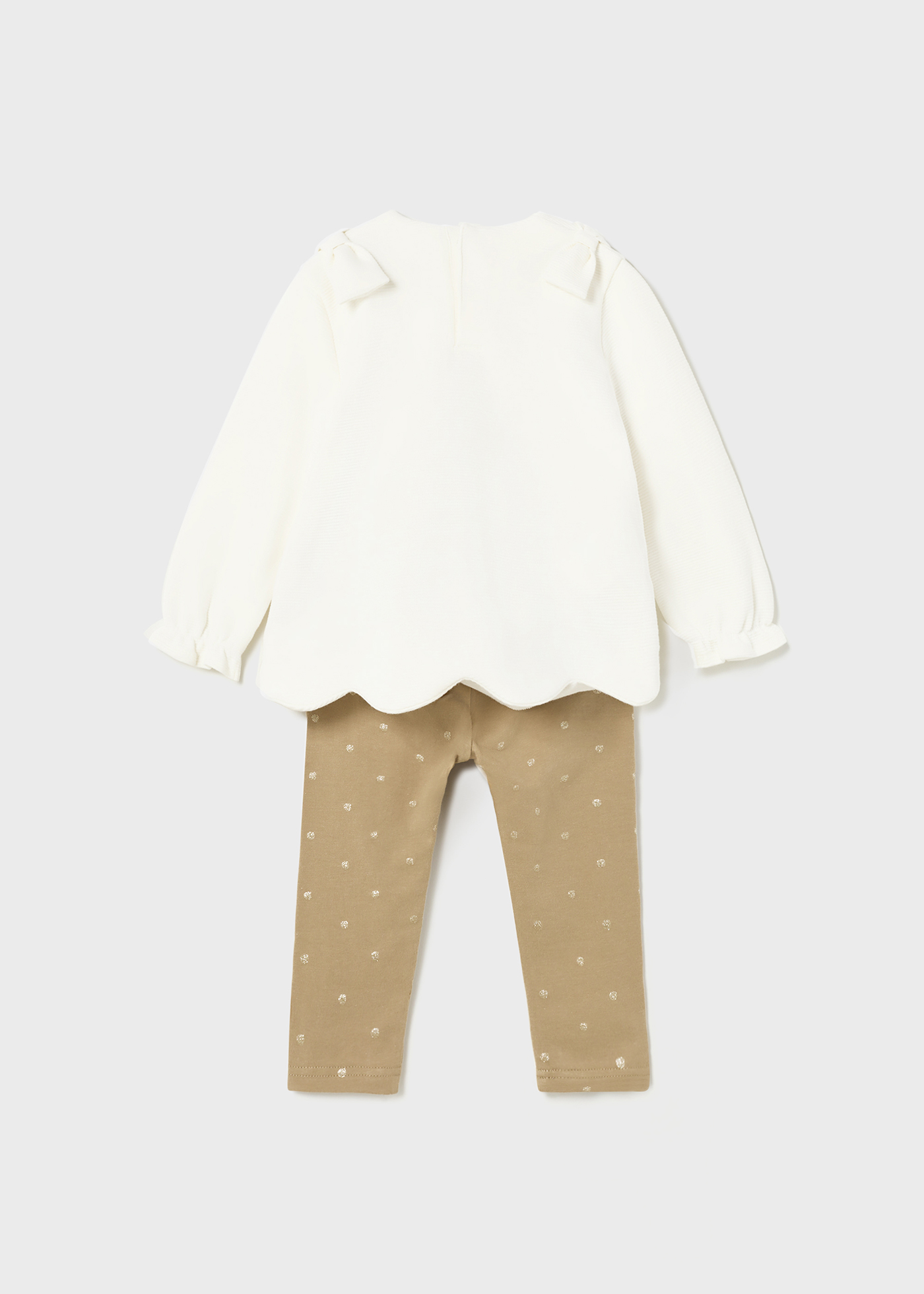 Conjunto de duas peças com leggings de algodão sustentável para bebê