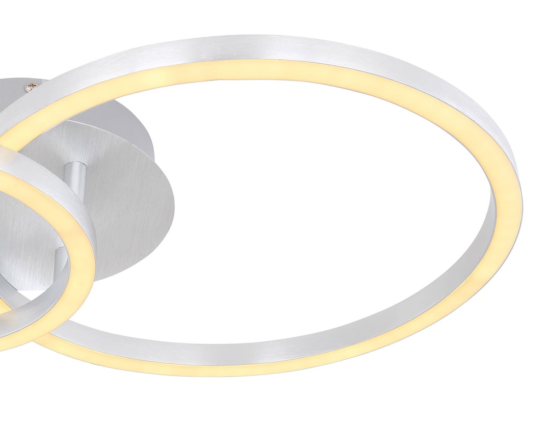 REGGY Deckenlampe weiß 67238-18, B/H/T: 42 x 7,5 x 30 cm, Kunststoff, Metall